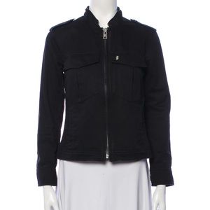 Zadig & Voltaire Black Evening Jacket Kavy NM with Artistic Words Skull Back